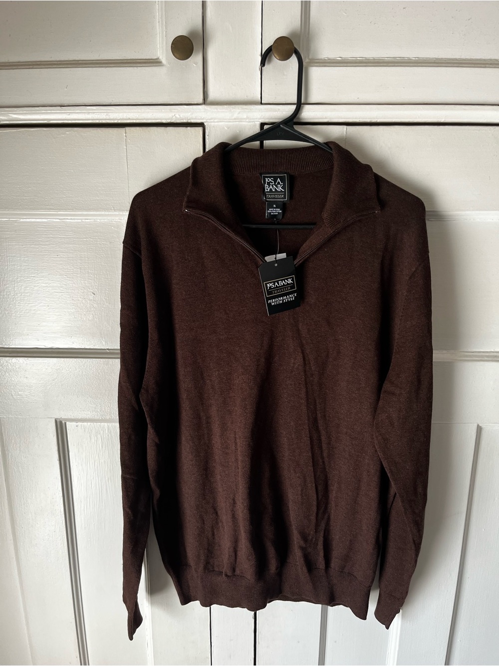 BNWT - Jos. A. Bank Brown 1/4 Zip Sweater - Men’s Size XL